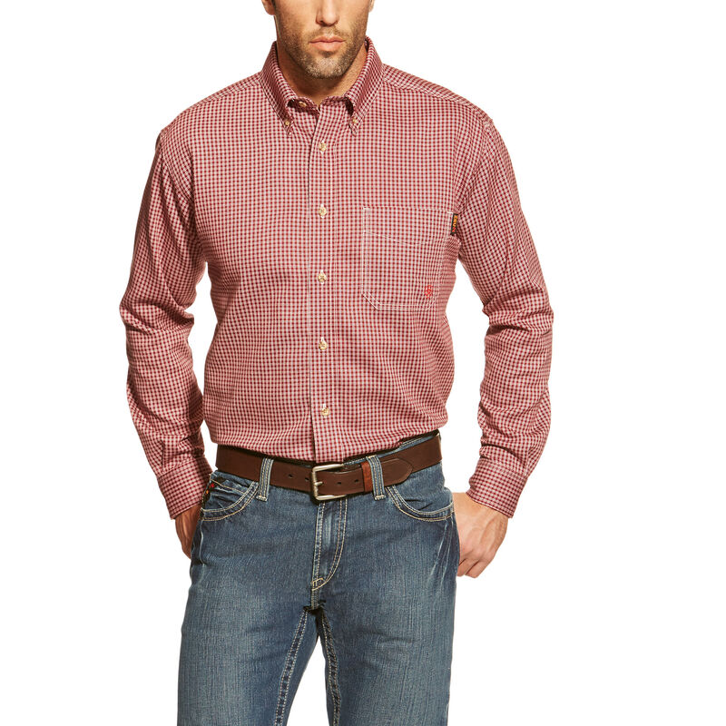 Ariat Hemden Herren - Fr Bell Work Rot ( ICFQO-9125 )